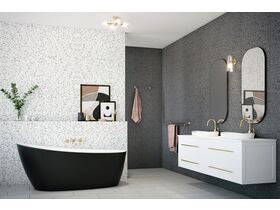 Kado Neue Freestanding Bath 1730 x 780 x 730mm Matte White/ Matte Black